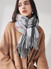 Plaid Fringe Hem Scarf Sai Feel
